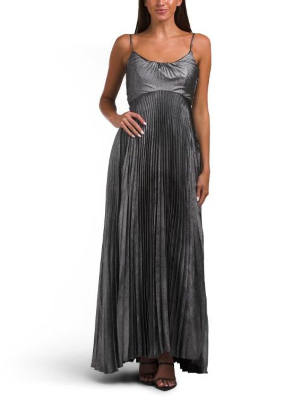 TAYLOR Pleated A-line Maxi Dress